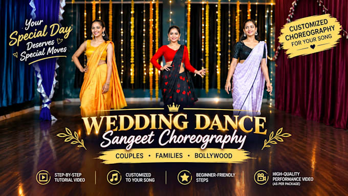 choreograph a wedding dance and sangeet performance