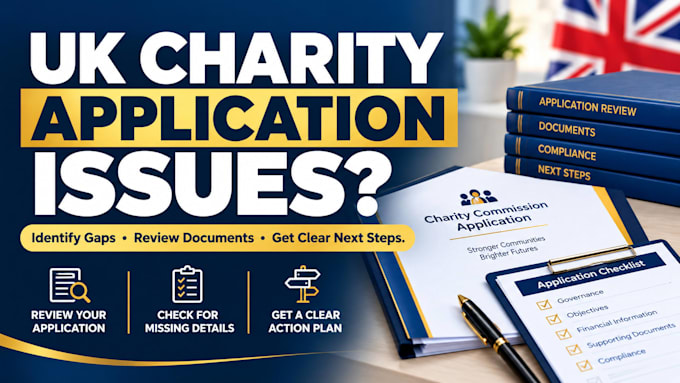 help fix UK charity commission application issues