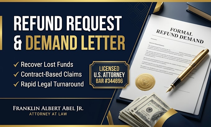 write a powerful refund request demand letter as a US attorney
