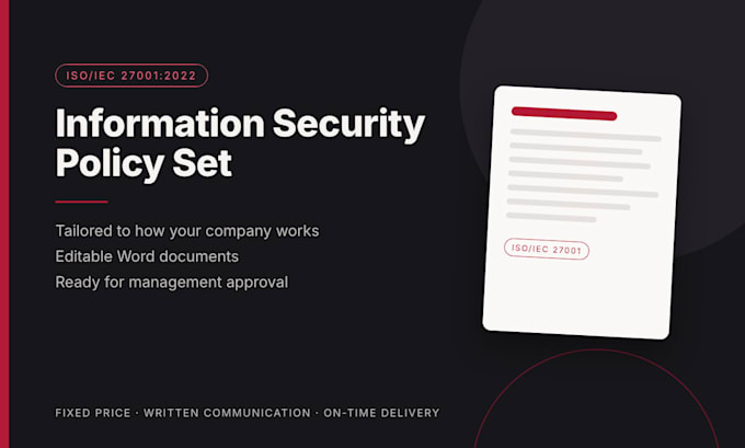 write iso 27001 information security policies and isms documents