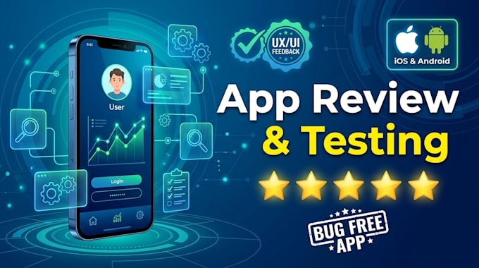 do mobile app review, UI UX audit, and usability testing