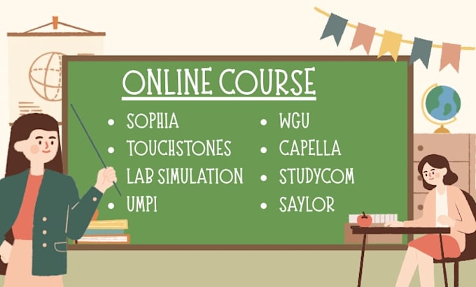 do sophia, touchstones, lab simulation, umpi, wgu, capella, studycom, saylor