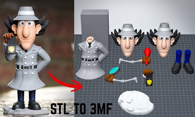 convert stl to 3mf color and split model for bambu lab multicolor printing