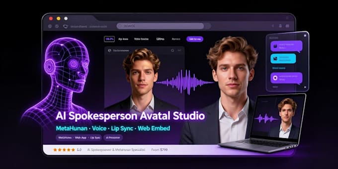 do ai spokeperson avatar web app, metahuman avatar