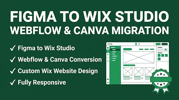 do figma to wix studio, canva webflow to wix studio, design wix website