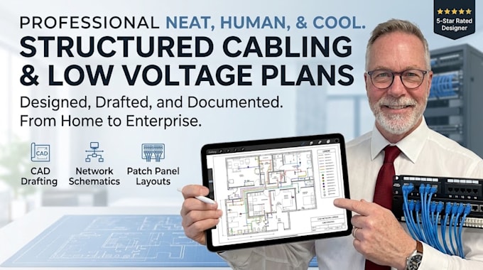 design professional structured cabling and low voltage network plans