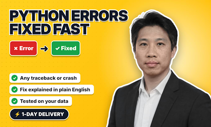 fix python errors and debug your python code
