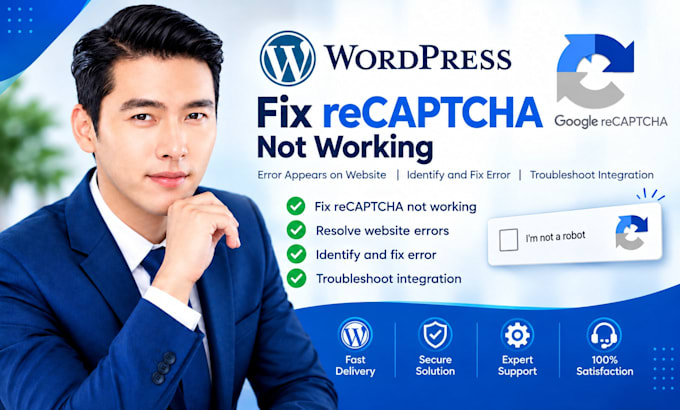 fix recaptcha not working,error appears on website,identify and fix error