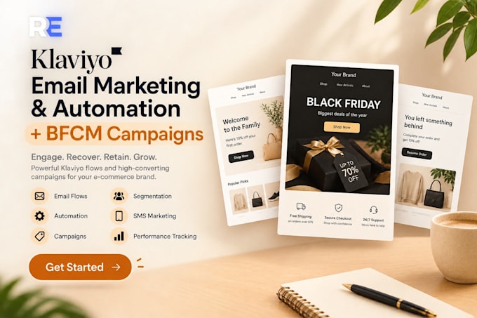 build klaviyo email flows, automation and bfcm email campaigns