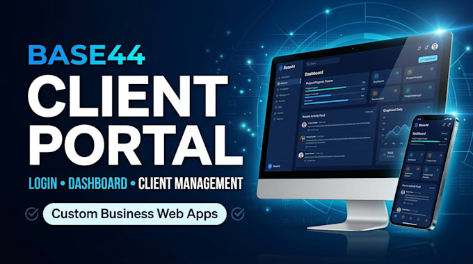 build a base44 client portal with login and dashboard