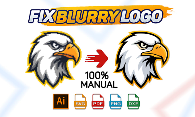 fix blurry logo, redraw and convert to print ready vector