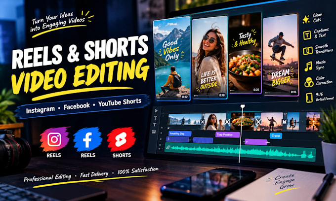edit reels and youtube shorts