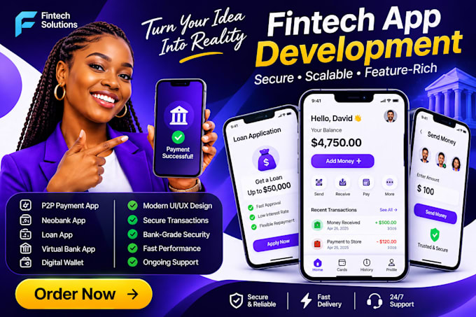 develop fintech, p2p payment, neobank, loan and virtual bank app