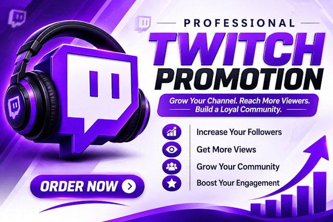 Do organic twitch channel promotion to gain followers and live viewers ...