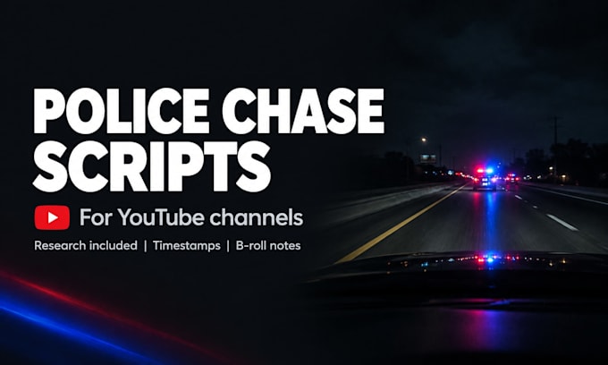write bodycam and police chase video scripts