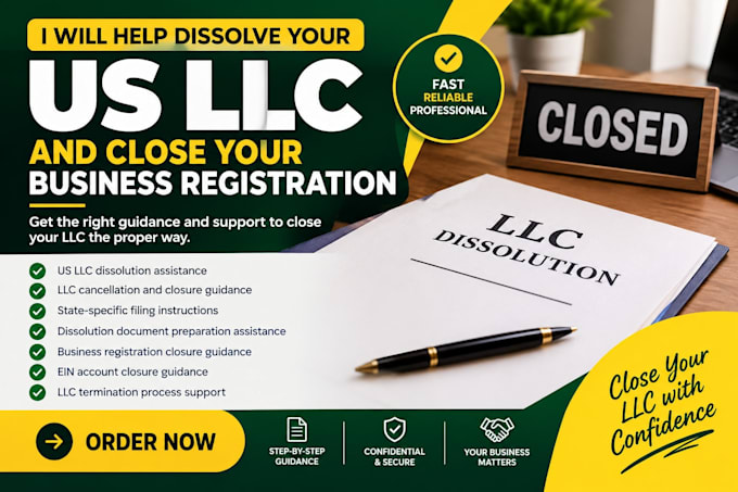 help dissolve,US llc and close your business registration