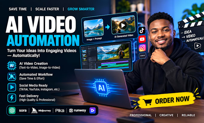 create ai videos and automate video content creation