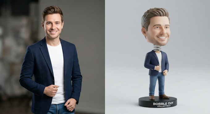 create 3d bobblehead, figurine and toy models