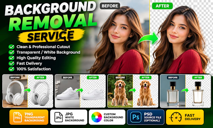 do professional background removal and photo cutout
