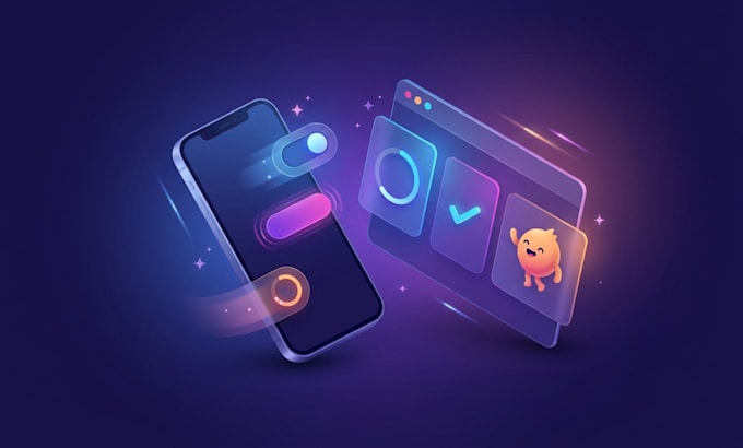 create rive ui animation and micro interactions for website and app