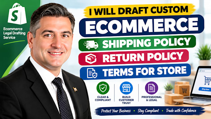 draft custom ecommerce shipping policy return policy terms for store
