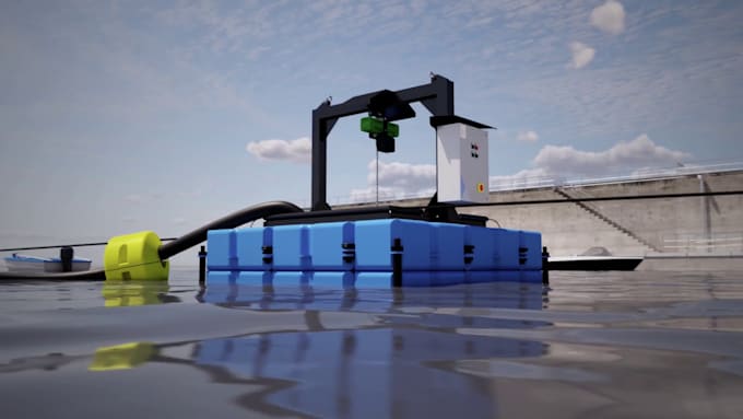 create 3d industrial machinery equipment animation video