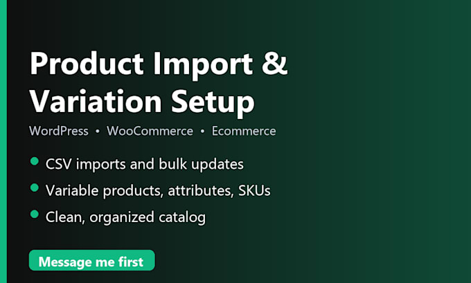 import and organize your woocommerce products and variations