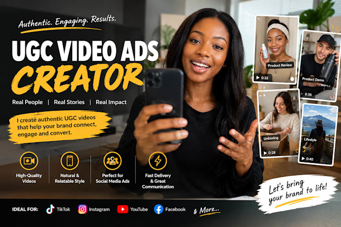 ai ugc video ads creator, ugc content creator for brands, product or services