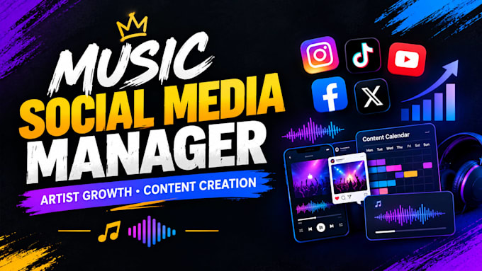 be your music social media manager for artist growth and content creation