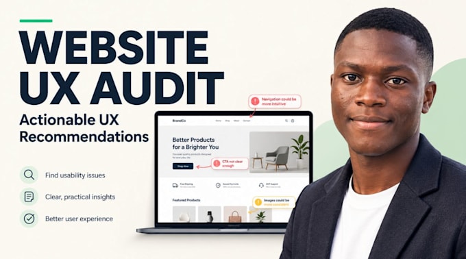 audit your website UX and provide actionable recommendations