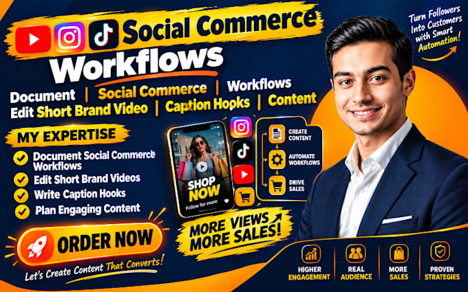 document social commerce workflows edit short brand video caption hooks content