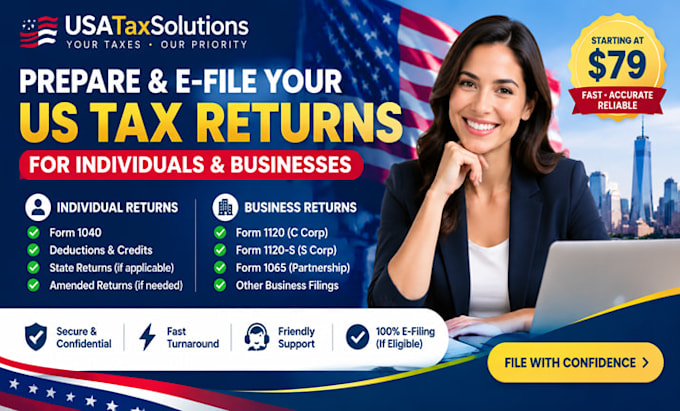 prepare and efile your US individual and business tax return