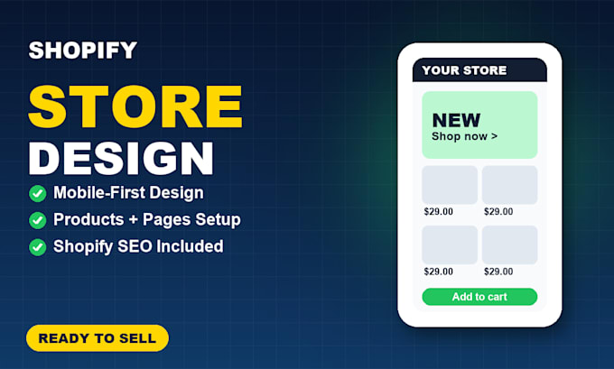 design shopify store or redesign shopify website with SEO setup
