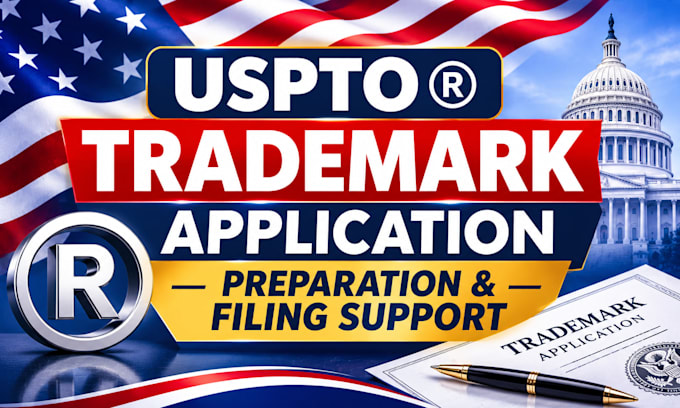 prepare upsto trademark application document and filling support