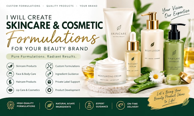 formulate custom skincare and cosmetic products