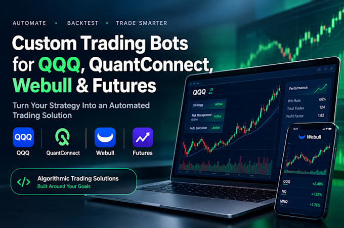 build profitable qqq trading bot, quantconnect bot, webull, futures trading bot