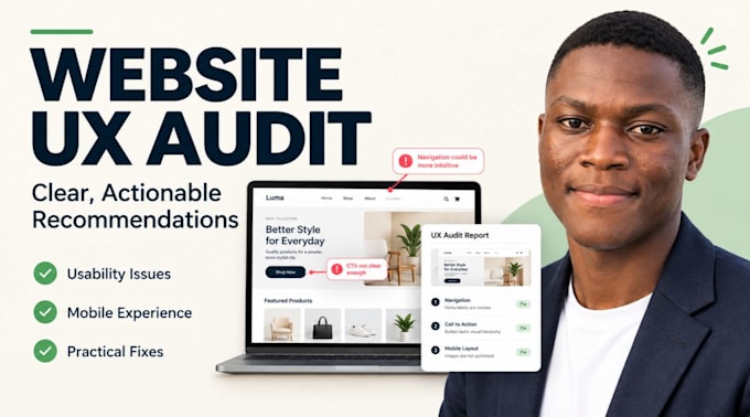 audit your website UX and provide actionable recommendations