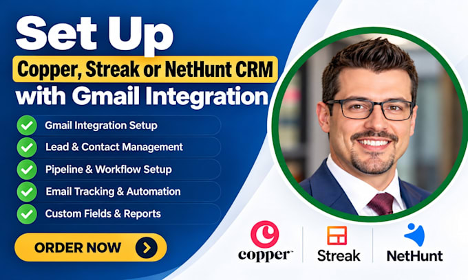 setup cooper streak netnunt CRM gmail integration