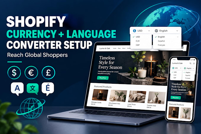 setup auto currency converter language translator to your shopify store