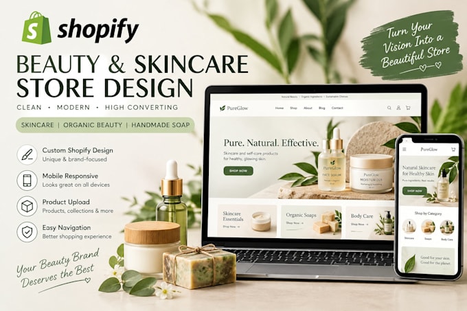 do shopify website design, shopify redesign, dropshipping store, handmade soap