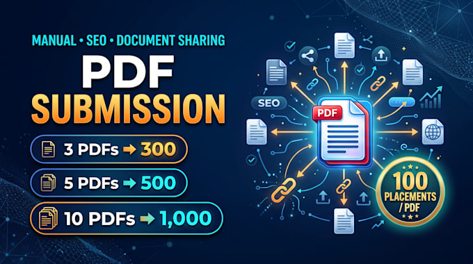 do manual PDF submission and document sharing for SEO