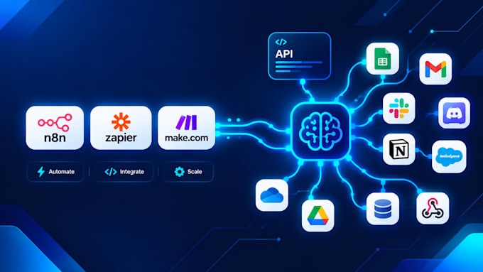 automate your business workflows with n8n, make and zapier