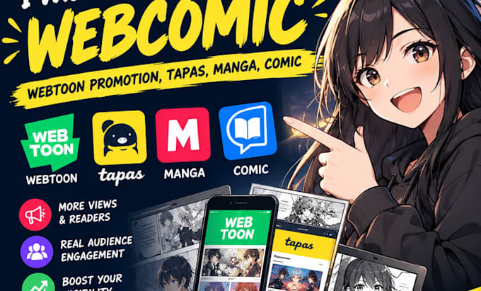 promote your webcomic, webtoon promotion, tapas, manga, comic