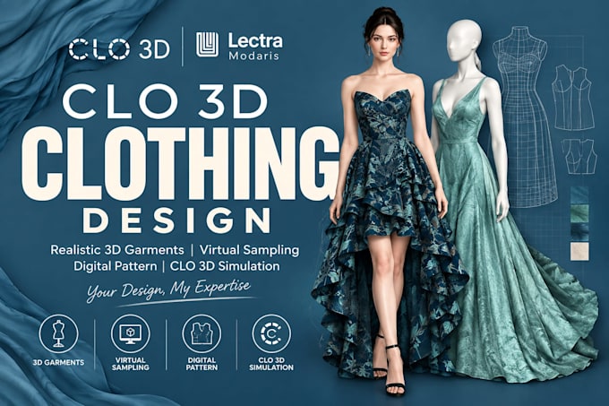 do clo 3d virtual garments clothing design sampling pattern simulation