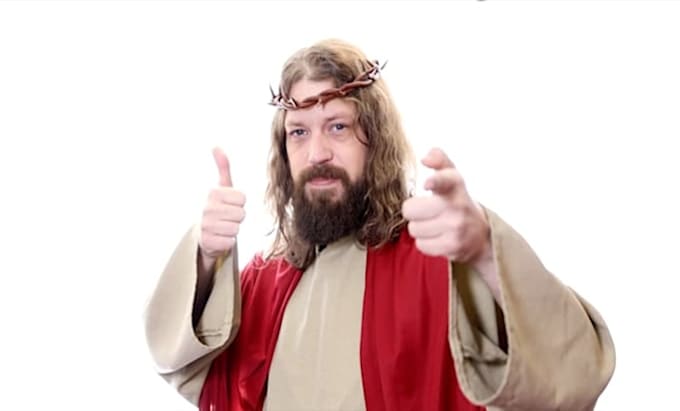 have jesus give a custom message or promo