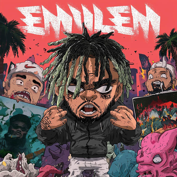 draw unique cartoon album covers