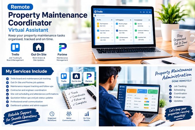 manage maintenance tracking, trello, and contractor