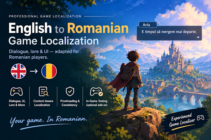 localize your game in romanian and english