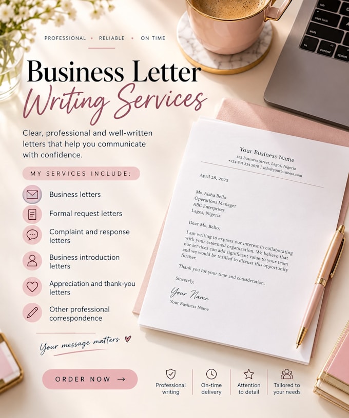 write professional business letters