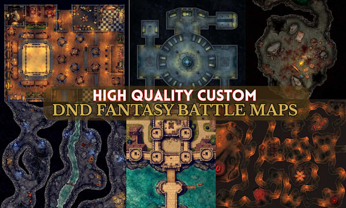 make custom dnd battle game maps, fantasy rpg encounter maps, ttrpg map designs